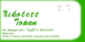 nikolett topan business card